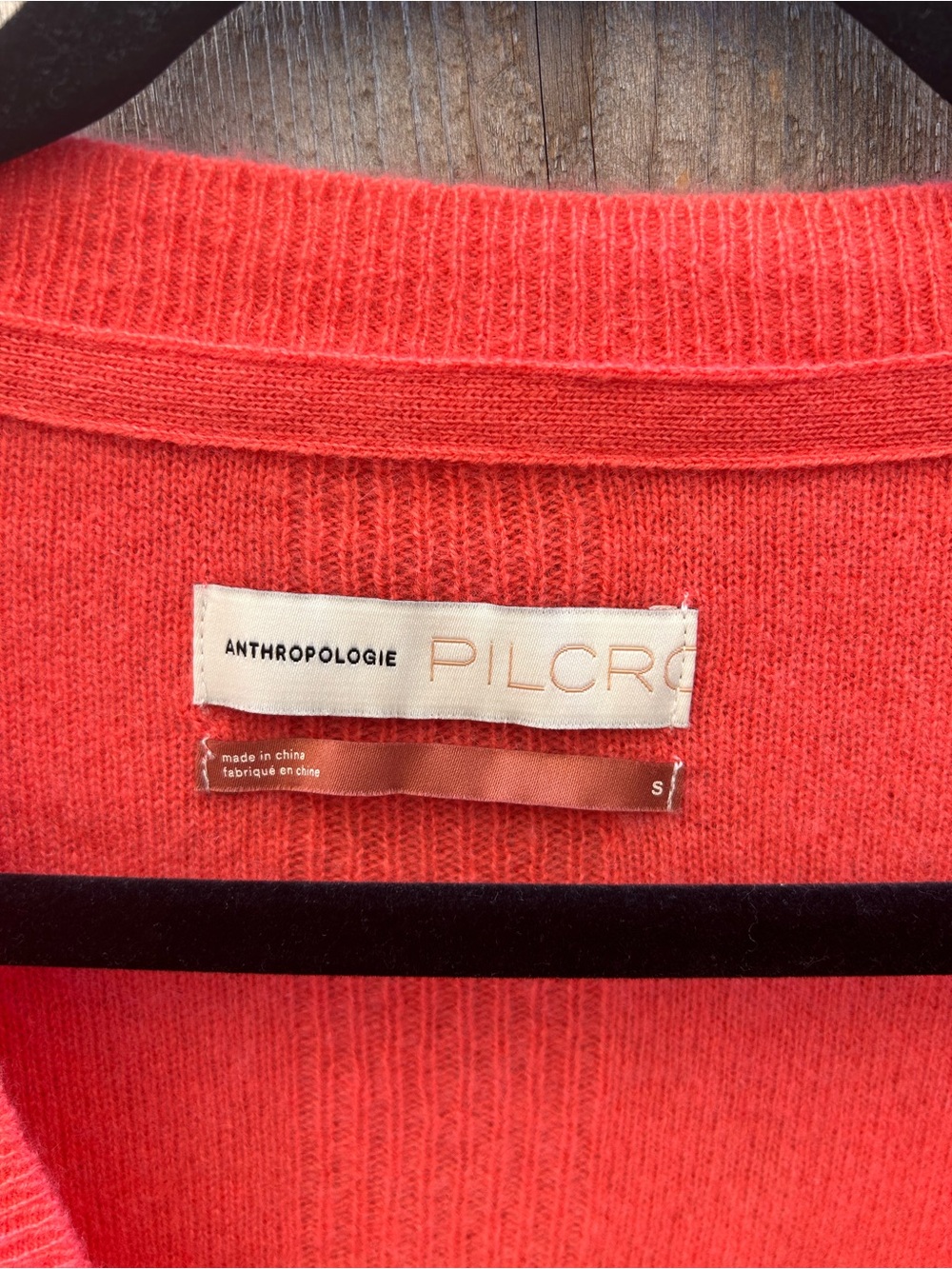 Pilcro Kelly Oversized Cashmere Cardigan in Coral size Small - Picture 2 of 6